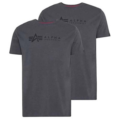тениска,мъжки,тениски,alpha,industries,label,2,pack,short,sleeve,t,shirt,grey