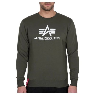 блуза,мъжки,пуловери,alpha,industries,basic,sweatshirt,dark,olive,(green)