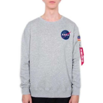 блуза,мъжки,пуловери,alpha,industries,space,shuttle,sweatshirt,grey