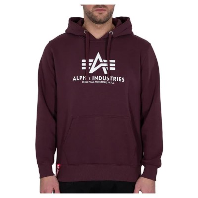 суичър,мъжки,пуловери,alpha,industries,basic,hoodie,deep,maroon,(purple)