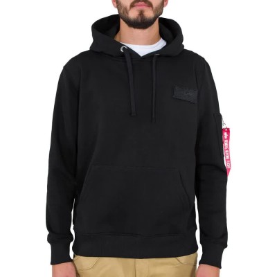 суичър,мъжки,пуловери,alpha,industries,red,stripe,hoodie,black,(black,white)
