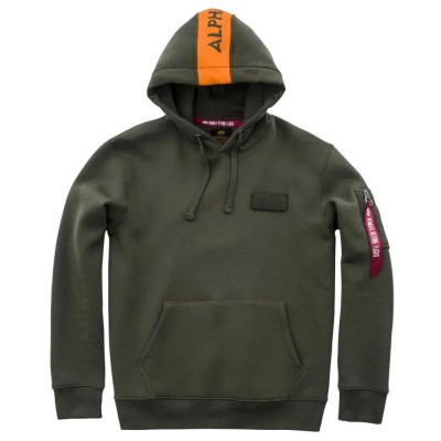 суичър,мъжки,пуловери,alpha,industries,red,stripe,hoodie,green