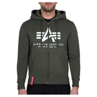 блуза,мъжки,пуловери,alpha,industries,basic,full,zip,sweatshirt,dark,olive,(green)