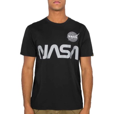 тениска,мъжки,тениски,alpha,industries,nasa,reflective,short,sleeve,t,shirt,black