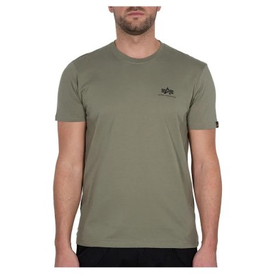 тениска,мъжки,тениски,alpha,industries,basic,small,logo,short,sleeve,t,shirt,olive,(green)