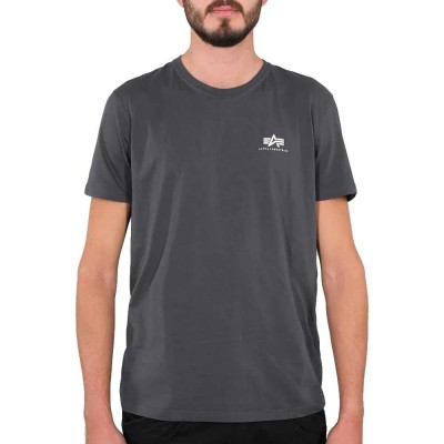 тениска,мъжки,тениски,alpha,industries,basic,small,logo,short,sleeve,t,shirt,greyblack,(grey)