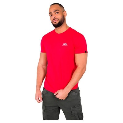 тениска,мъжки,тениски,alpha,industries,basic,small,logo,short,sleeve,t,shirt,speed,red,(red)