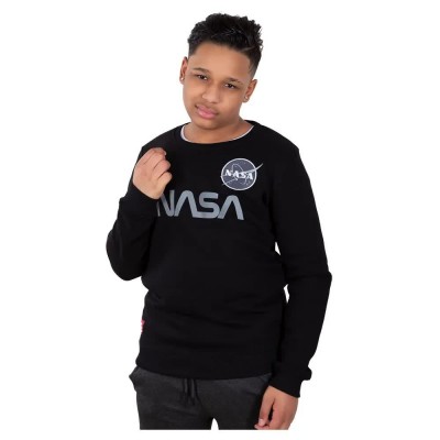 блуза,детски,блузи,alpha,industries,nasa,reflective,sweatshirt,black,(black)