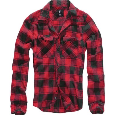 карирана,риза,мъжки,ризи,brandit,check,long,sleeve,shirt,red,black