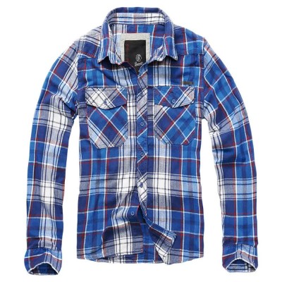карирана,риза,мъжки,ризи,brandit,check,long,sleeve,shirt,navy,(white,blue)