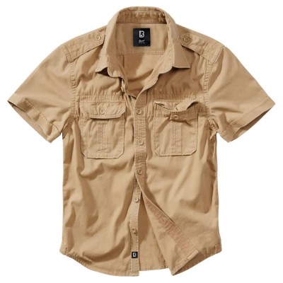 риза,с,къс,ръкав,мъжки,ризи,brandit,vintage,short,sleeve,shirt,beige,(camel)