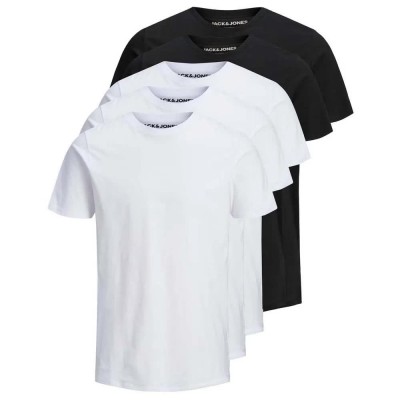 тениска,мъжки,тениски,jack,&,jones,organic,basic,5,pack,short,sleeve,t,shirt,black