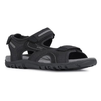 сандали,мъжки,сандали,geox,uomo,strada,sandals,black,(black,stone)