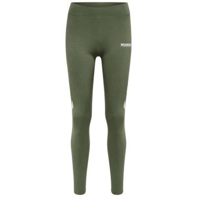 клин,дамски,клинове,дамски,чорапогащи,и,клинове,hummel,legacy,high,waist,leggings,beetle,(green)