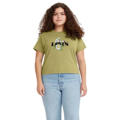 тениска,дамски,тениски,levi´s,®,graphic,varsity,short,sleeve,t,shirt,green,(daisy,mv,logo,lim)