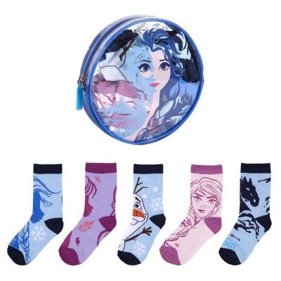 чорапи,мъжки,чорапи,дамски,чорапи,disney,frozen,ii,socks,5,pairs,multicolor,(blue,pink,purple)