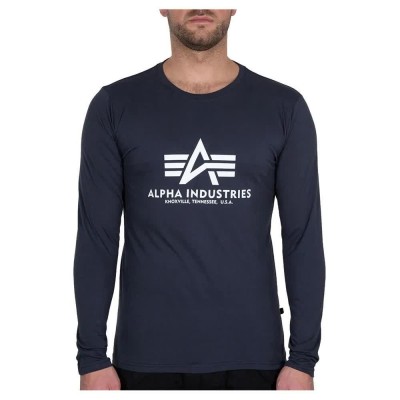 тениска,мъжки,тениски,alpha,industries,basic,long,sleeve,t,shirt,navy,(blue)