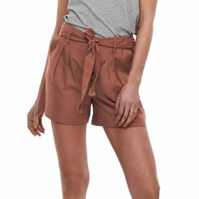 къси,панталони,дамски,панталони,only,viva,life,hw,shorts,brown,(apple,butter)