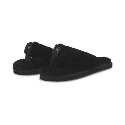пантофи,дамски,пантофи,puma,fluff,flip,bx,slippers,black,(puma,black,puma,team,gold)