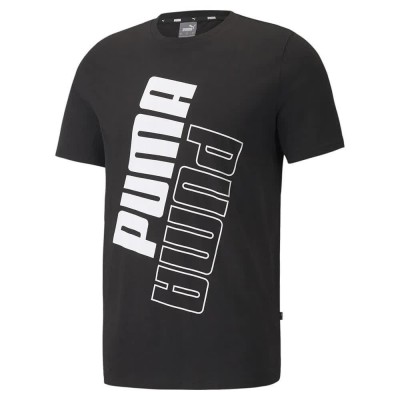 тениска,мъжки,тениски,puma,power,logo,short,sleeve,t,shirt,puma,black,(black)