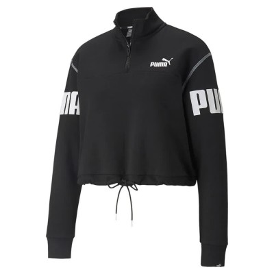 блуза,дамски,блузи,puma,power,sweatshirt,puma,black,(black)