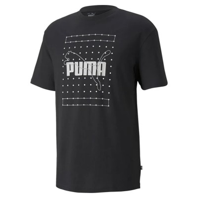 тениска,мъжки,тениски,puma,reflective,graphic,short,sleeve,t,shirt,puma,black,(black)