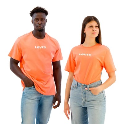тениска,мъжки,тениски,levi´s,®,unisex,housemark,graphic,short,sleeve,t,shirt,coral,quartz,(orange)