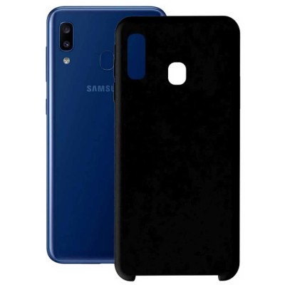 други,аксесоари,ksix,samsung,galaxy,a20,soft,silicone,phone,case,black,(black)