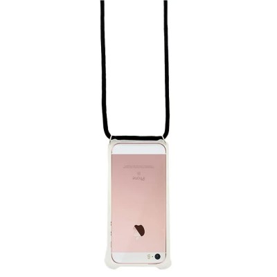 други,аксесоари,ksix,iphone,se,silicone,phone,case,clear,black,(black)