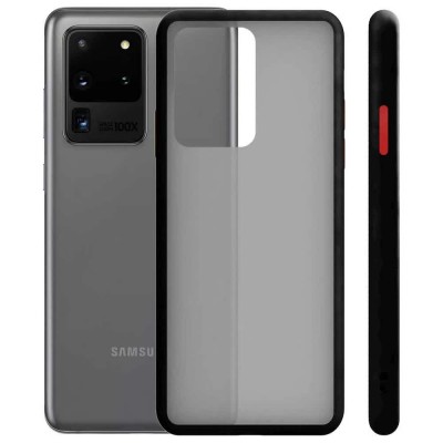 други,аксесоари,ksix,samsung,galaxy,s20,ultra,duo,soft,silicone,phone,case,black,(clear)