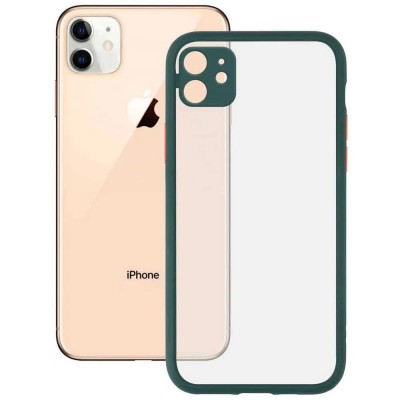 други,аксесоари,ksix,iphone,12,mini,duo,soft,silicone,phone,case,green,(clear)