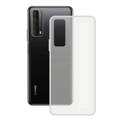 други,аксесоари,contact,huawei,p,smart,2021,silicone,phone,case,clear,(clear,black)