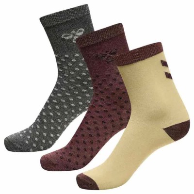 чорапи,детски,чорапи,hummel,beta,long,socks,3,pairs,multicolor,(chocolate,truffle)