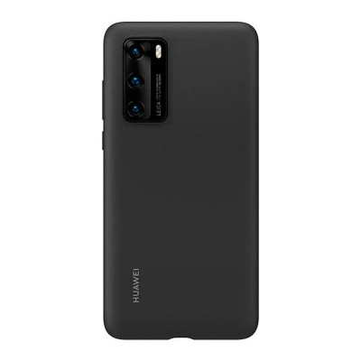 други,аксесоари,huawei,p40,silicone,phone,case,black,(black)