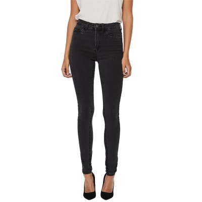 дънки,дамски,панталони,noisy,may,callie,high,waist,skinny,vi069dg,jeans,black,(dark,grey,denim)