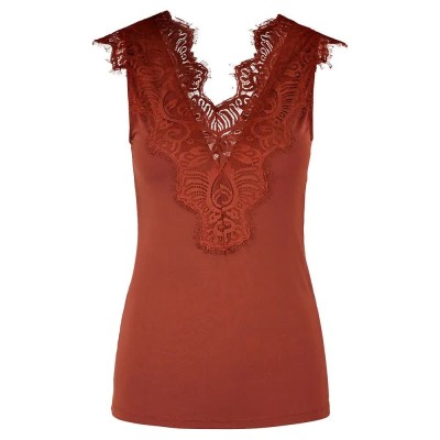тениска,дамски,тениски,pieces,ilu,braces,short,sleeve,v,neck,t,shirt,copper,brown,(brown)