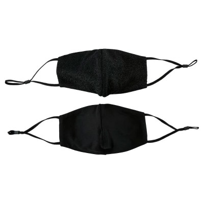други,аксесоари,pieces,community,glitter,face,mask,2,units,black,aop,2,pack,black,glitter+1,solid,black