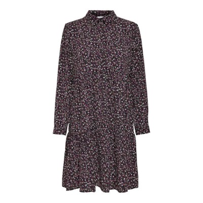 рокля,дамски,поли,и,рокли,jdy,piper,aop,short,dress,black,aop,fuschia,pink,vivid,viola,fleur,(black)