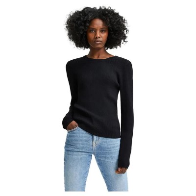 блуза,дамски,пуловери,дамски,плетени,дрехи,selected,amelia,sweater,black,(black)