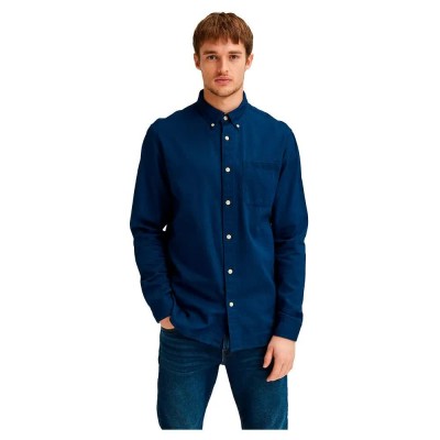риза,с,дълъг,ръкав,мъжки,ризи,selected,regrick,denim,long,sleeve,shirt,blue,(dark,blue,denim)