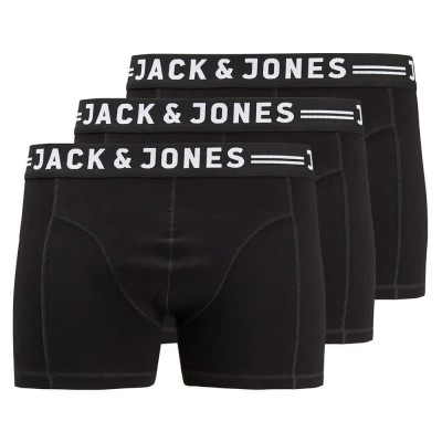 боксерки,мъжко,бельо,jack,&,jones,sense,boxers,3,units,black