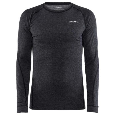 мъжко,бельо,craft,core,wool,merino,long,sleeve,base,layer,black,(black,melange)