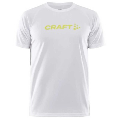 тениска,мъжки,тениски,craft,core,unify,logo,short,sleeve,t,shirt,white