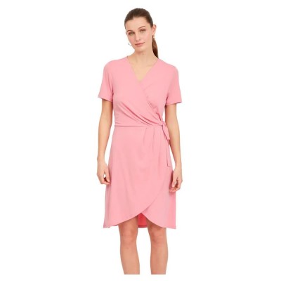 рокля,дамски,поли,и,рокли,vila,nayeli,knee,wrap,short,sleeve,dress,pink,(wild,rose,14059678,wildrose)