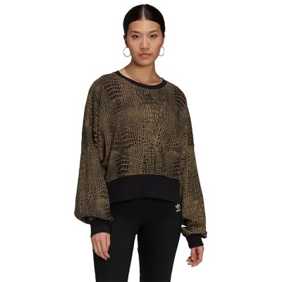 блуза,дамски,блузи,adidas,originals,sweatshirt,black,beige,tone,(green)