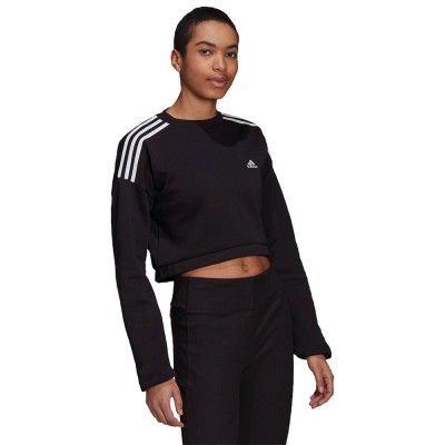 суичър,дамски,блузи,adidas,sportswear,crop,crew,hoodie,black