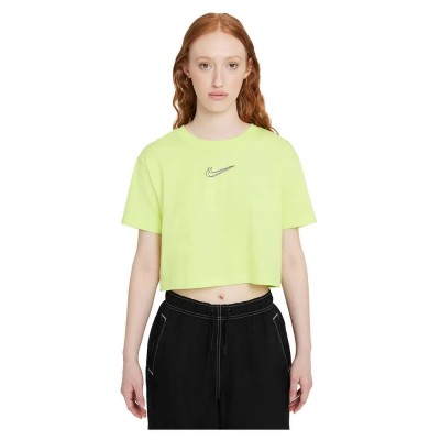 тениска,дамски,тениски,nike,sportswear,cropped,dance,short,sleeve,t,shirt,green,(lt,lemon,twist)