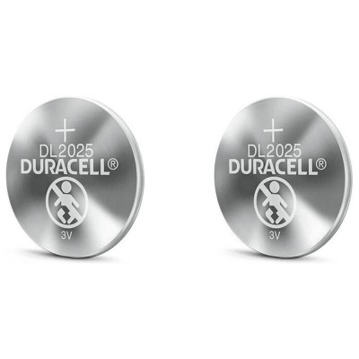 батерии,duracell,dl2025,lithium,battery,2,units,silver,(black,brown)