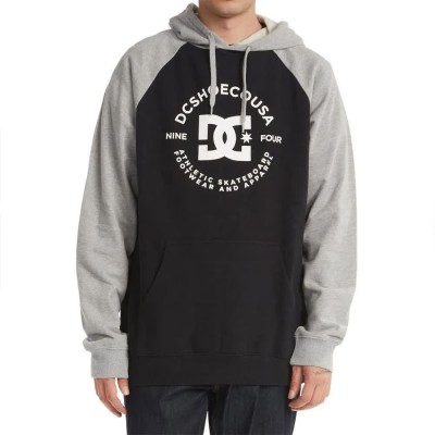 суичър,мъжки,пуловери,dc,shoes,dc,star,pilot,raglan,hoodie,black,(black,grey,heather)