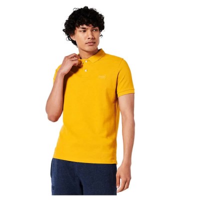 мъжки,блузи,с,яка,superdry,classic,pique,short,sleeve,polo,turmeric,marl,(orange)